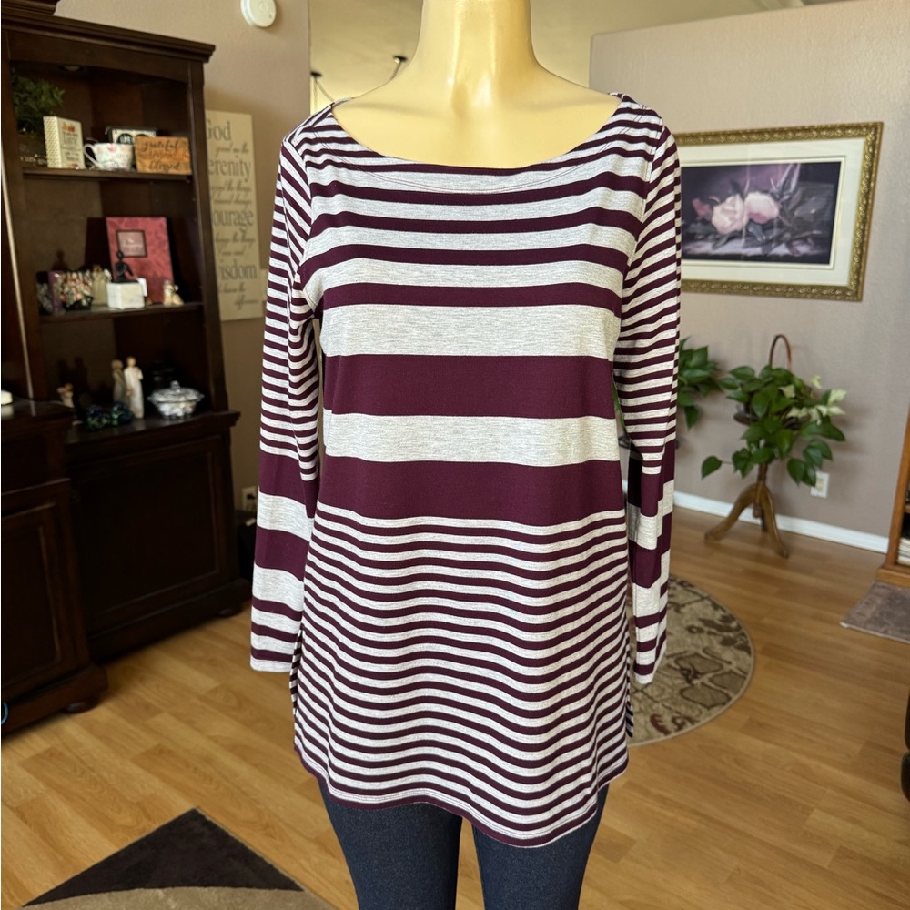 Sunday brown & gray long sleeve sweater-size M